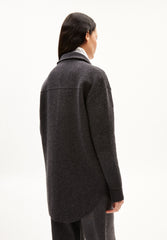 ALMARAA STRICK-OVERSHIRT | steel melange