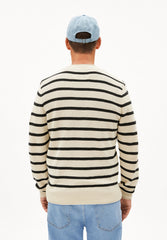 AJAANI LINO STRIPES | raw white-black
