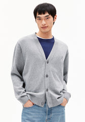 AANATOL STRICKJACKE | silver melange