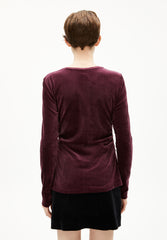 ADAAJA LORA VELVET | dark cranberry