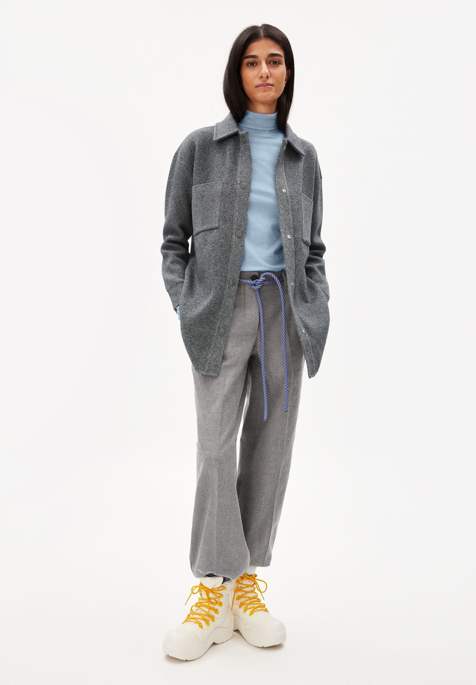 ALMARAA SOFT | mid grey melange-oatmilk