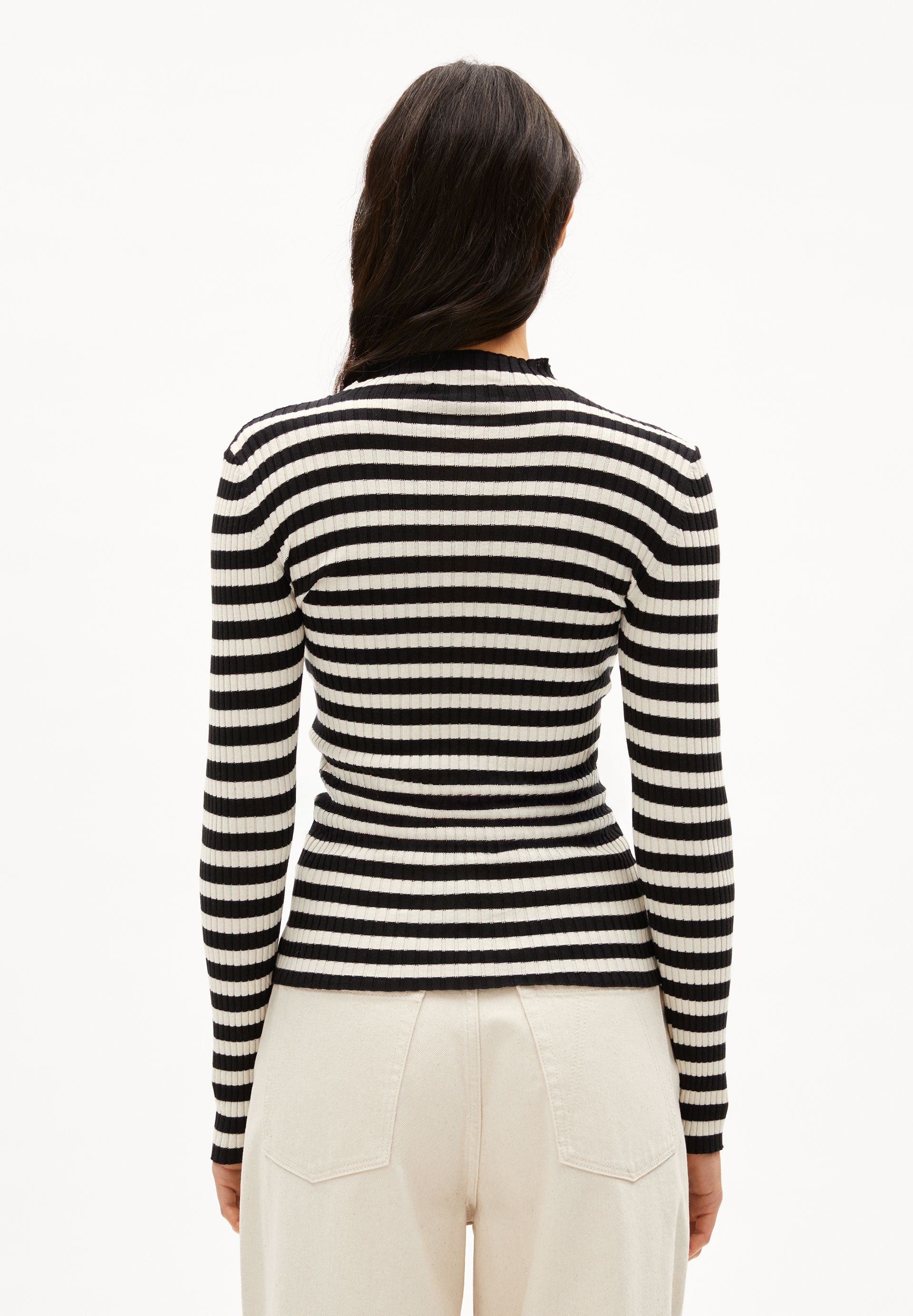ALAANIA STRIPED | black-oatmilk