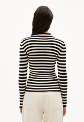ALAANIA STRIPED | black-oatmilk