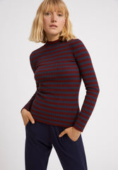 ALAANIA STRIPED | ruby red-indigo