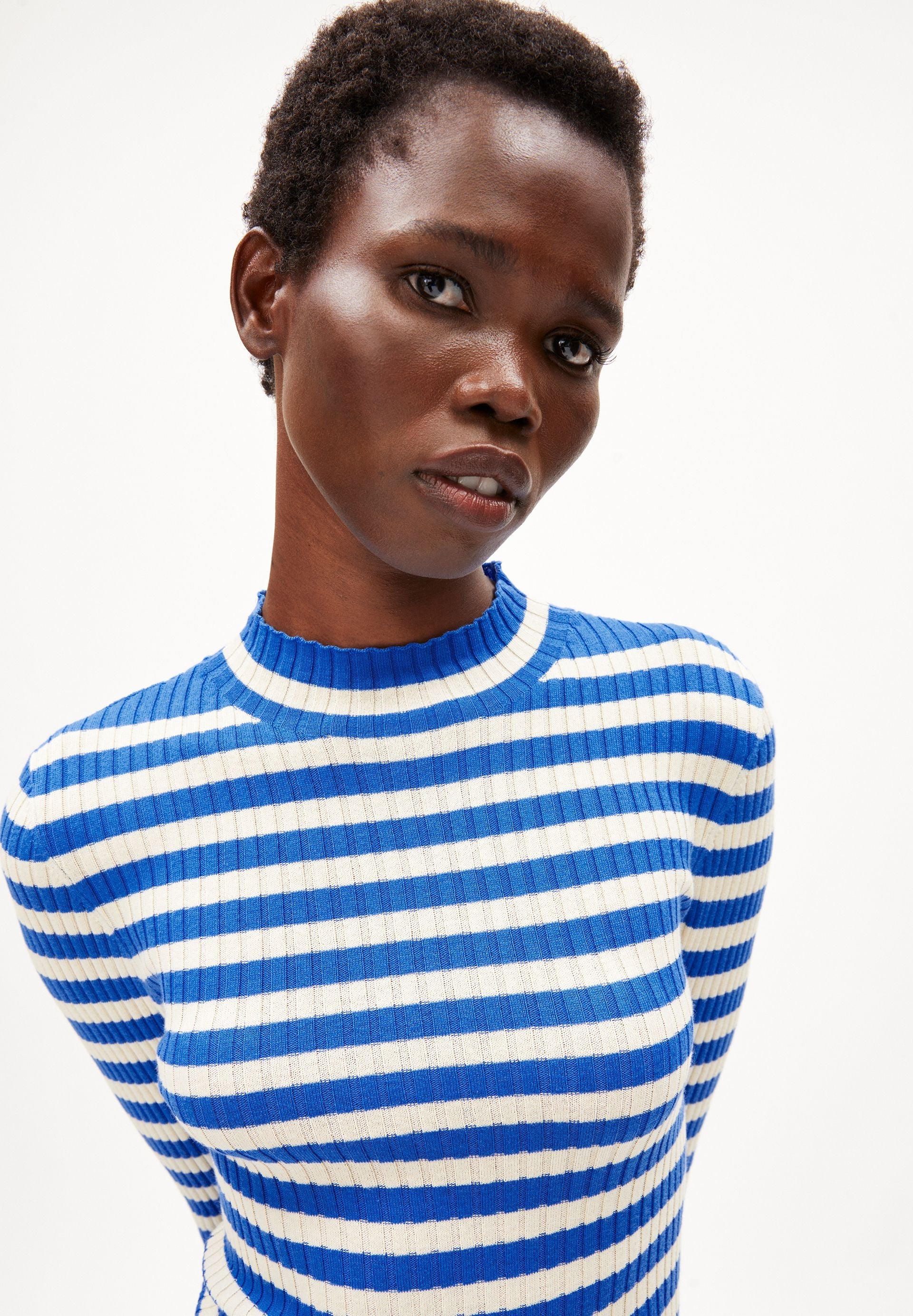 ALAANIA STRIPED | warm blue-oatmilk
