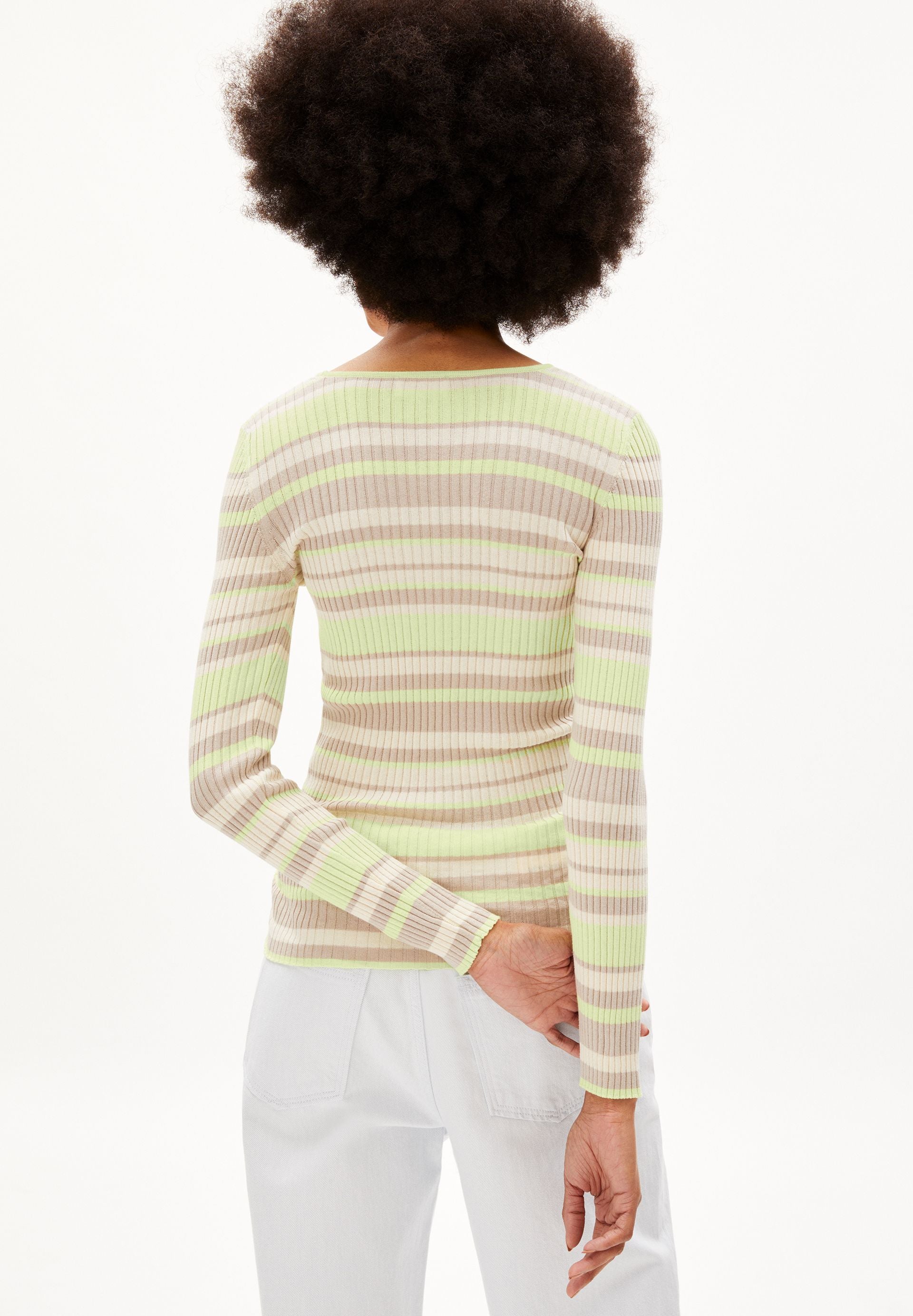 ALAANIA CREW MULTICOLOR | light lime-light desert