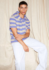 AADONI BOLD STRIPES | vibrant violet-sand stone