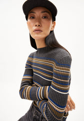 ALAANIA NEW STRIPES | steel melange-faded indigo