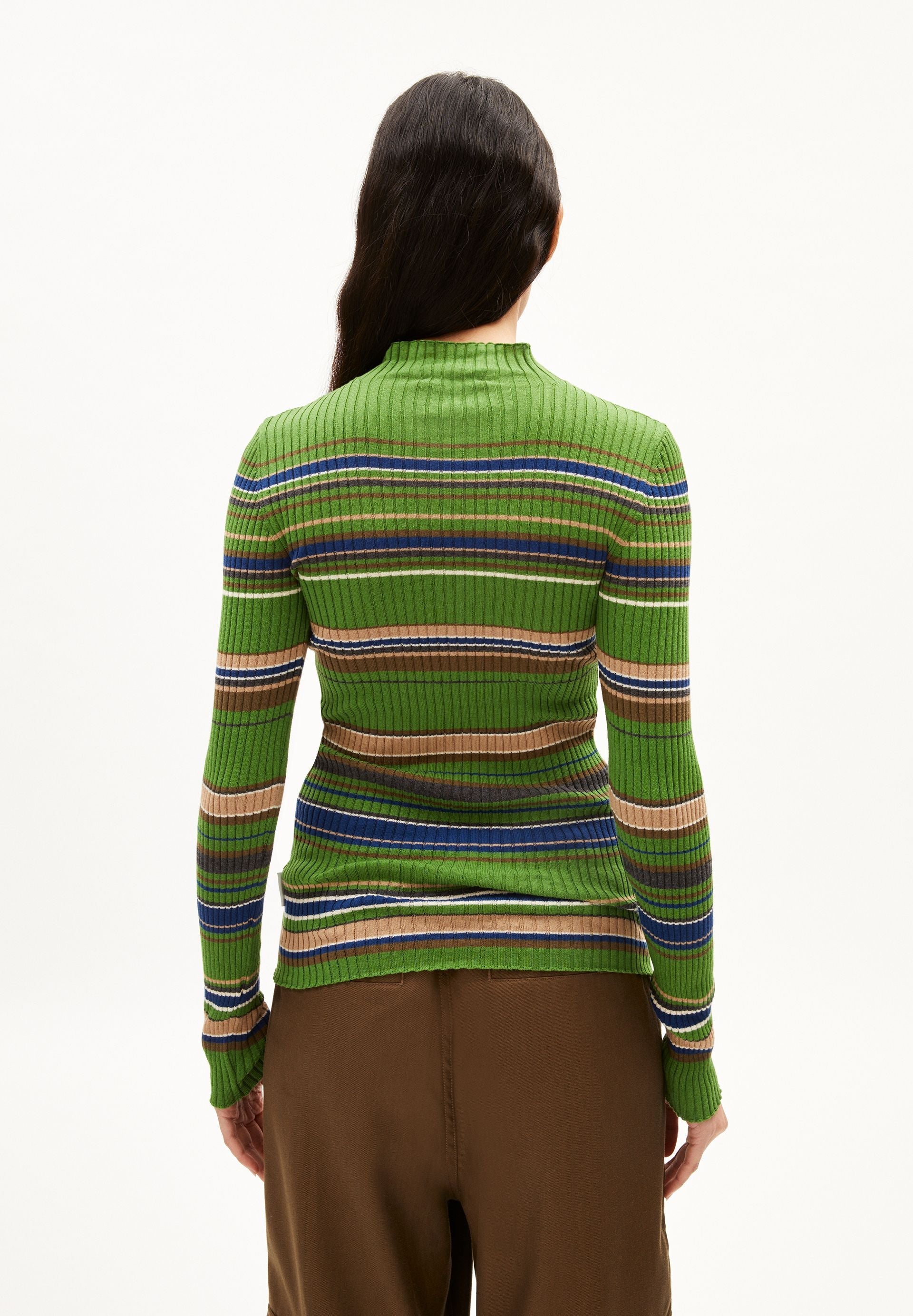 ALAANIA NEW STRIPES | ivy green-cinnamon dust
