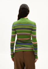 ALAANIA NEW STRIPES | ivy green-cinnamon dust