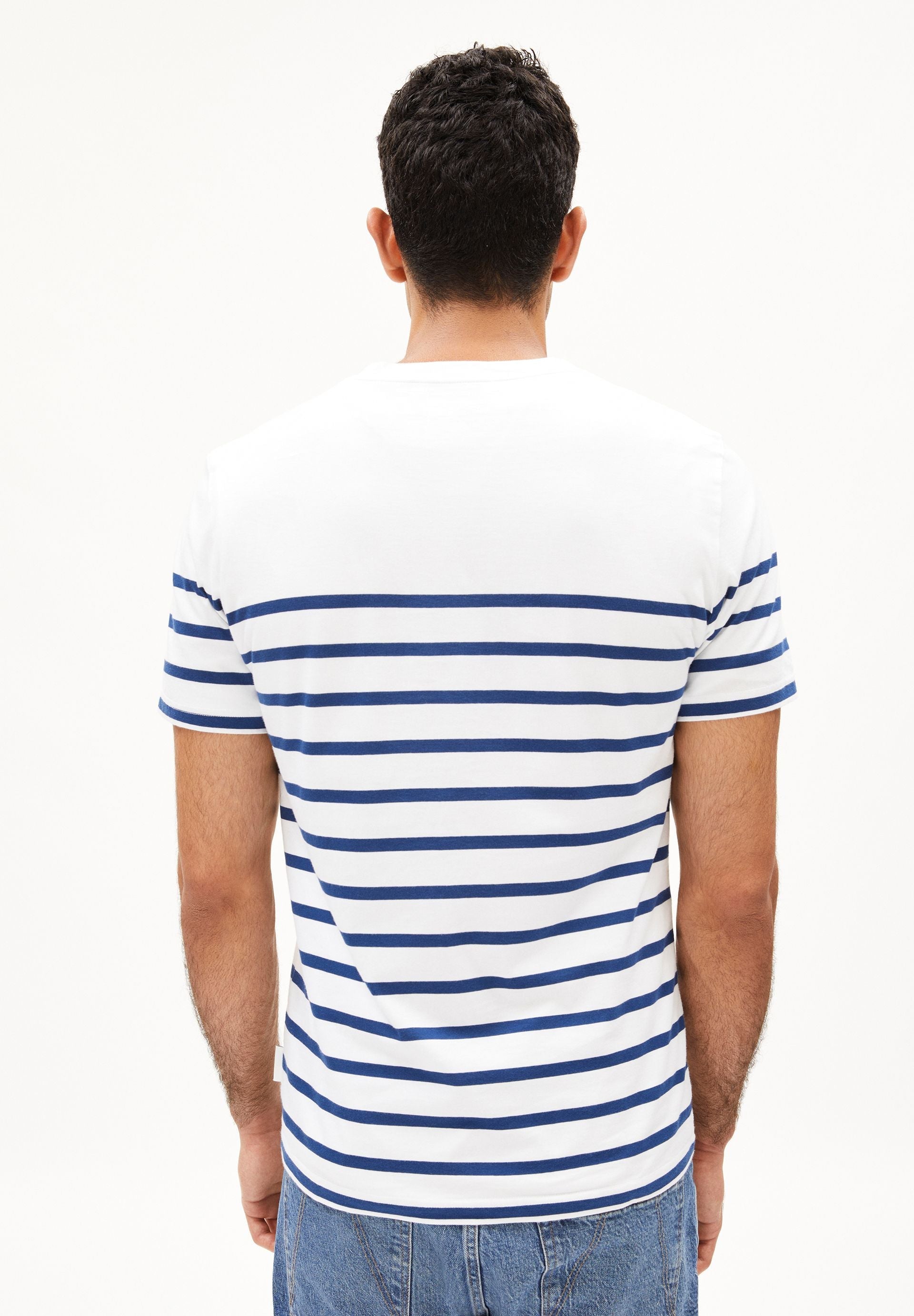 AADROS STRIPES | white-faded indigo
