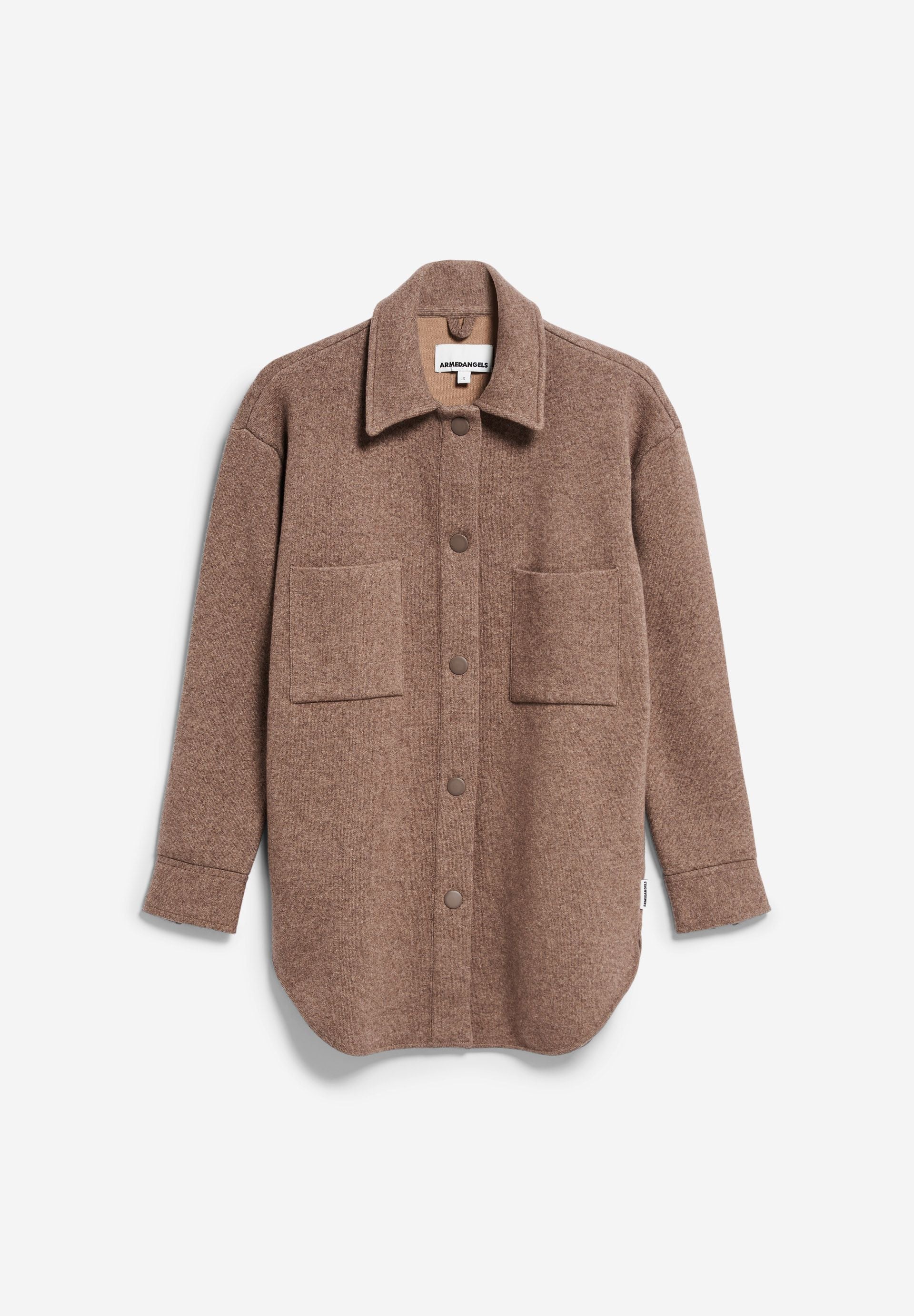 ALMARAA STRICK-OVERSHIRT | cinnamon dust melange