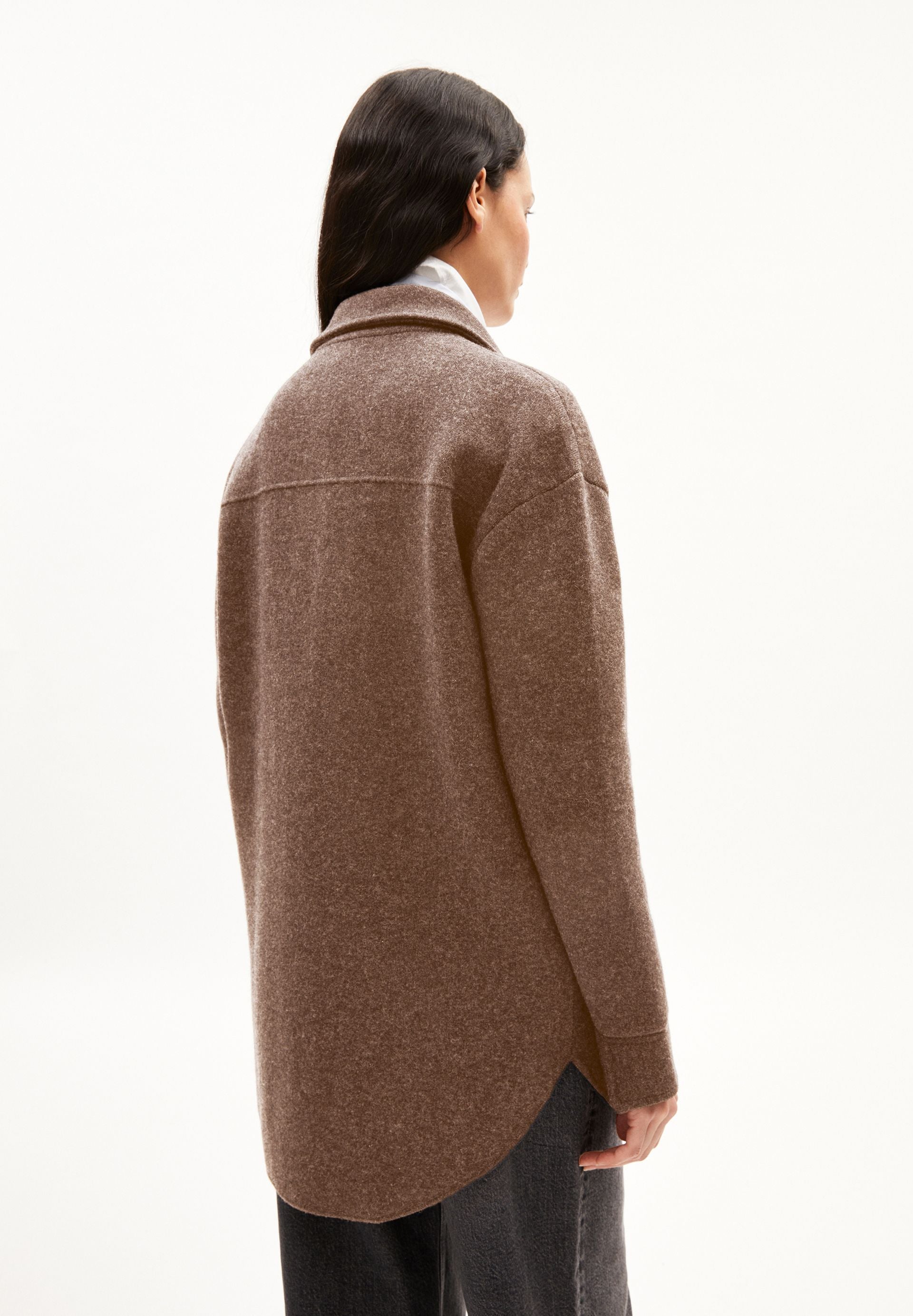 ALMARAA STRICK-OVERSHIRT | cinnamon dust melange