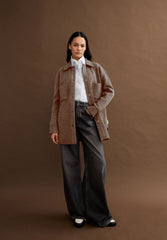ALMARAA STRICK-OVERSHIRT | cinnamon dust melange