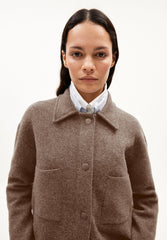 ALMARAA STRICK-OVERSHIRT | cinnamon dust melange