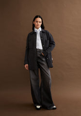 ALMARAA STRICK-OVERSHIRT | steel melange