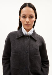 ALMARAA STRICK-OVERSHIRT | steel melange