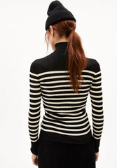 ALAANIA PLACED STRIPES | black-oatmilk
