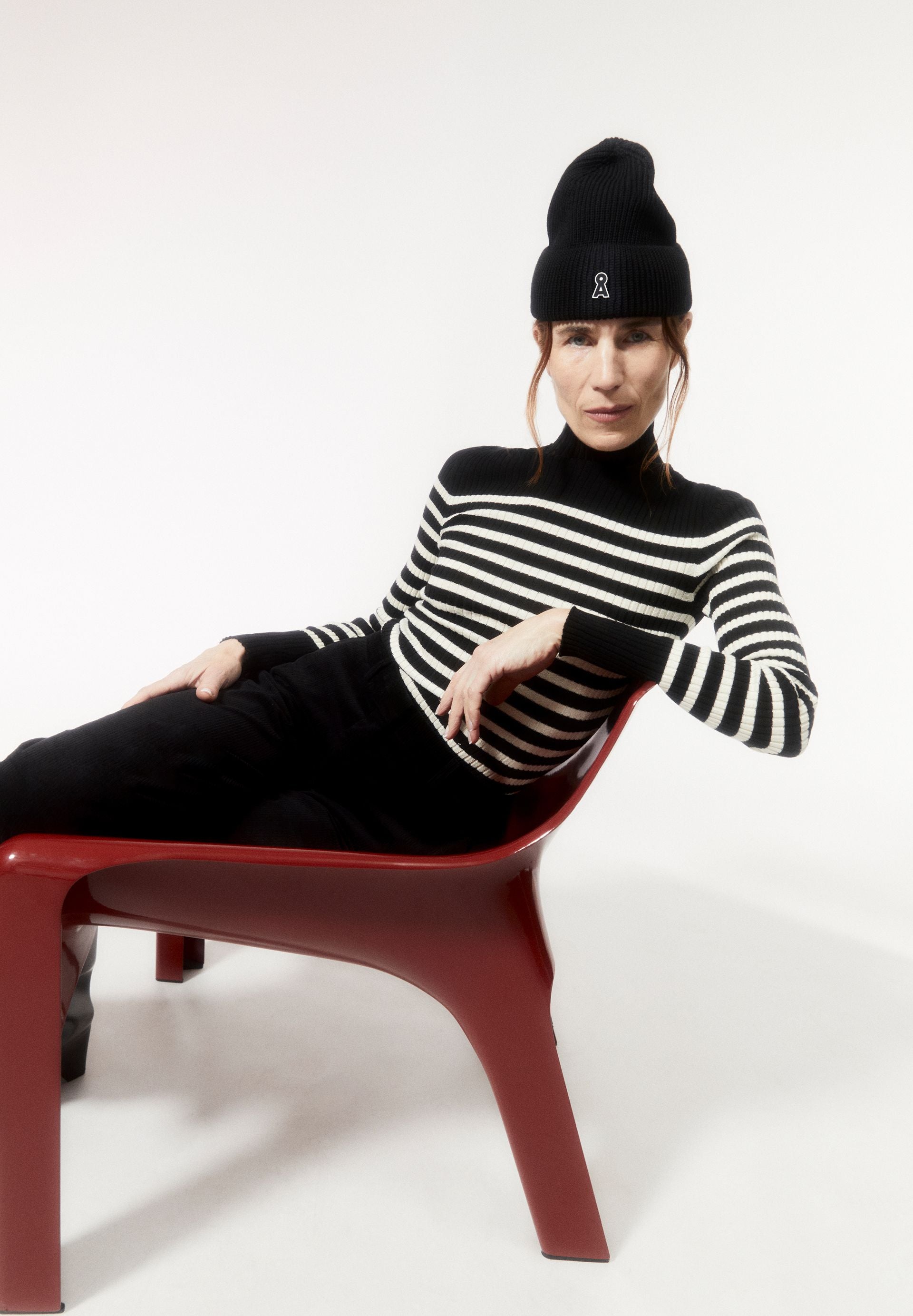 ALAANIA PLACED STRIPES | black-oatmilk