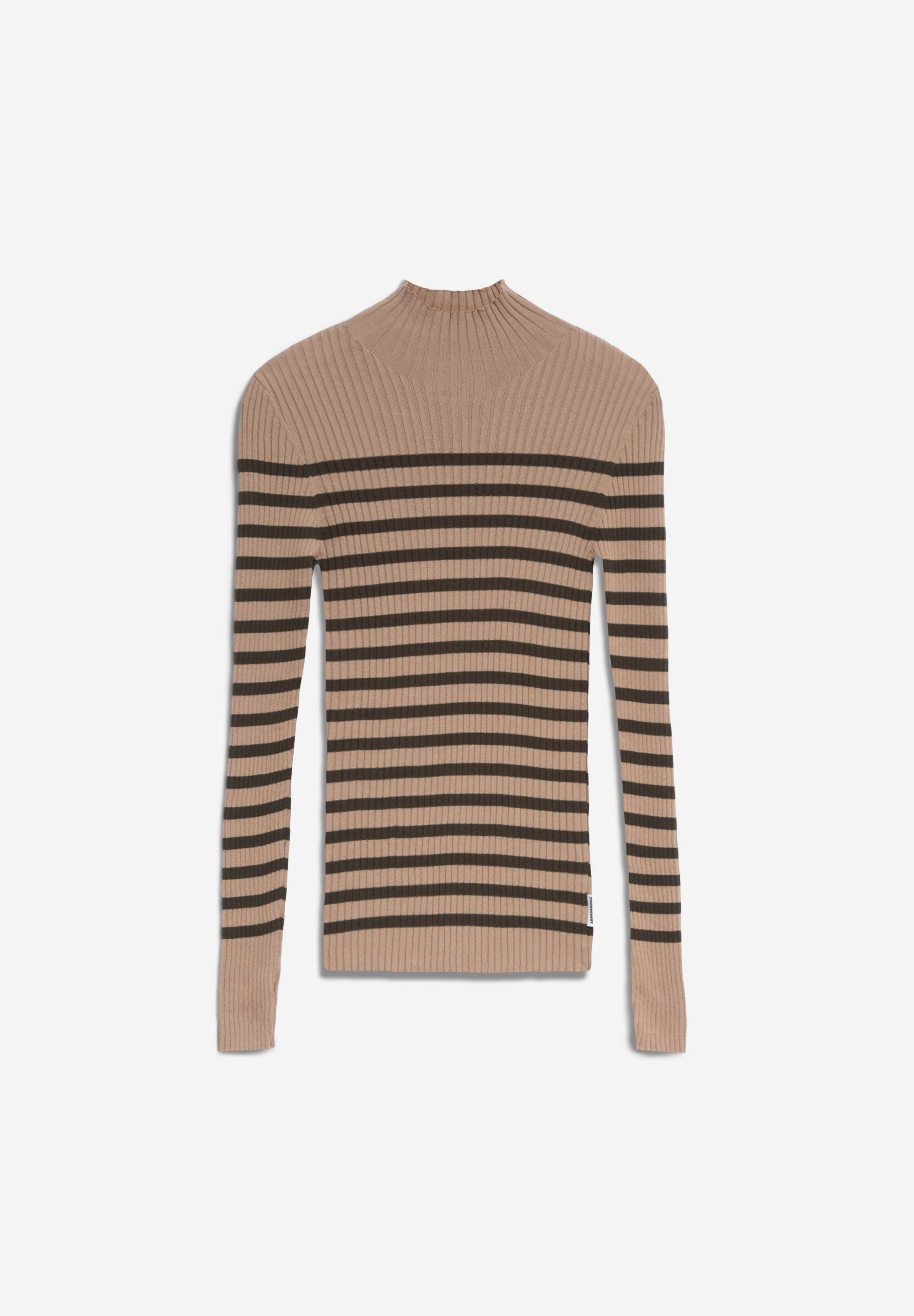 ALAANIA PLACED STRIPES | cinnamon dust-coffee