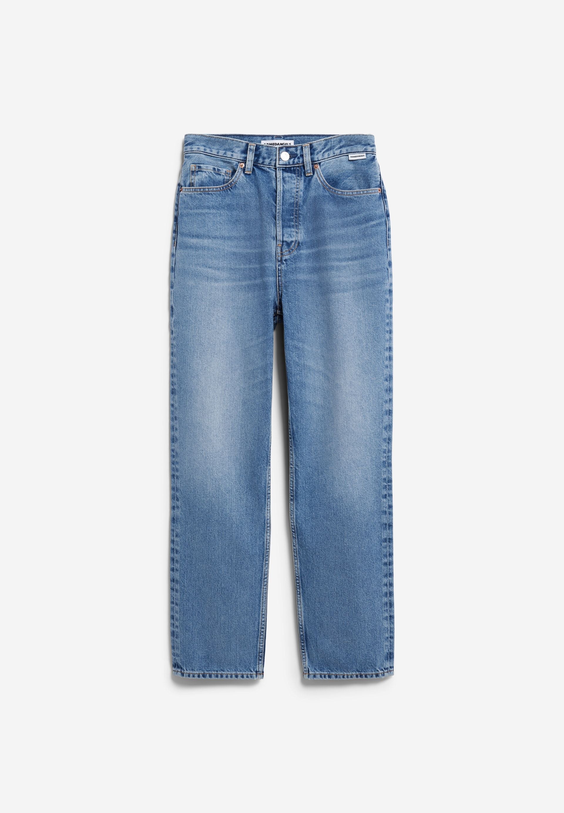 AAIKALA HIGH WAIST STRAIGHT JEANS | crunchy