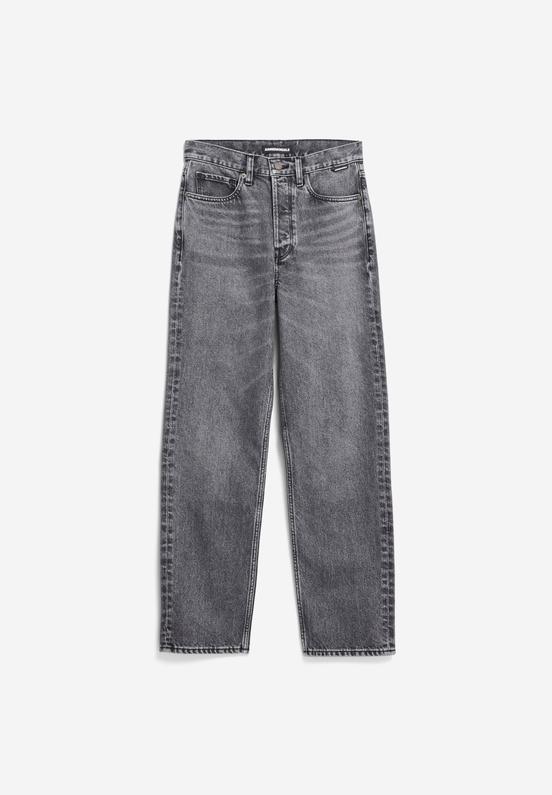 AAIKALA HIGH WAIST STRAIGHT JEANS | soft ash