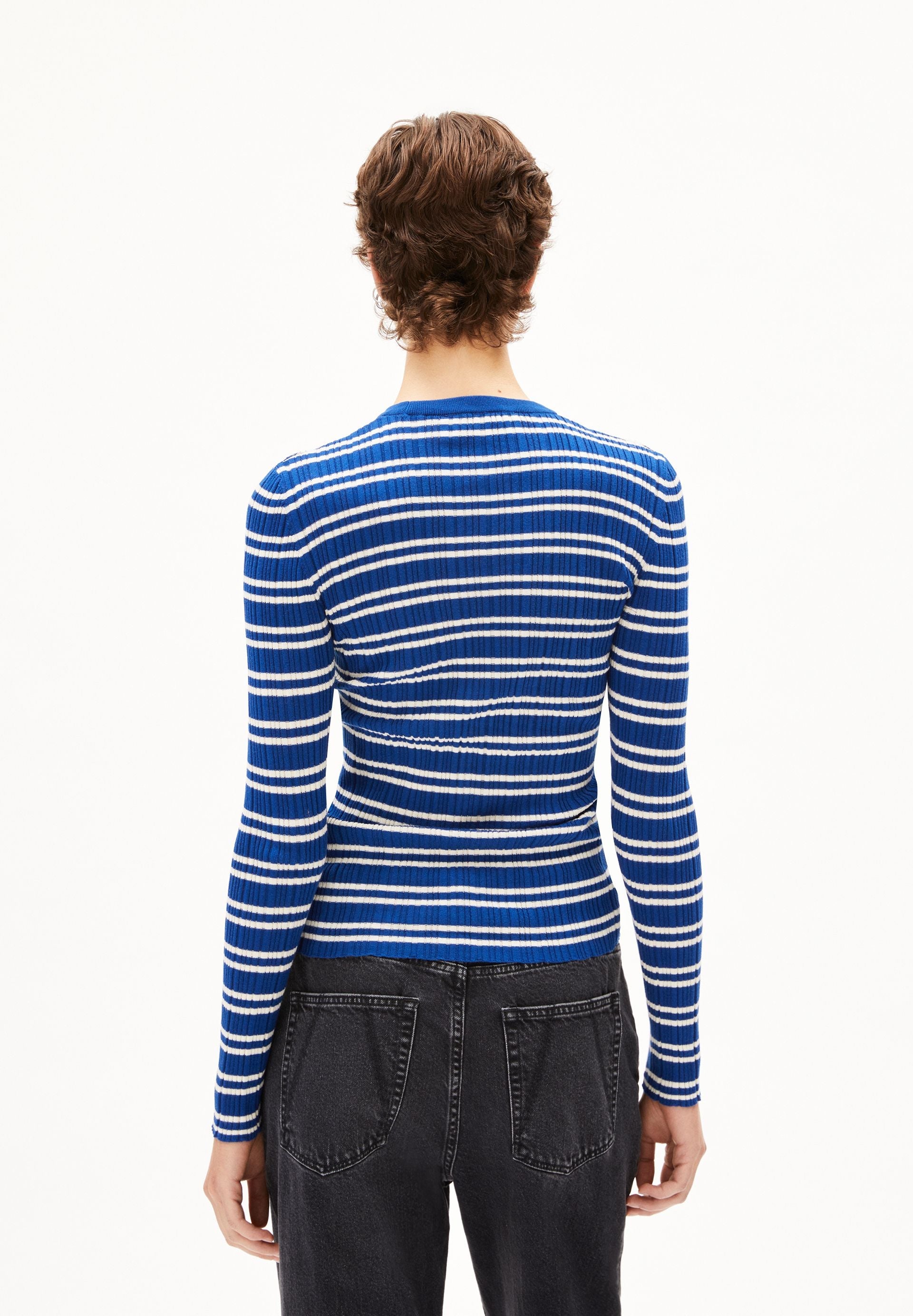 ALAANIA CHIFFRON STR | lapis blue-oatmilk