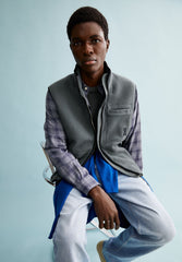 AABLEO FLEECE VEST | space steel