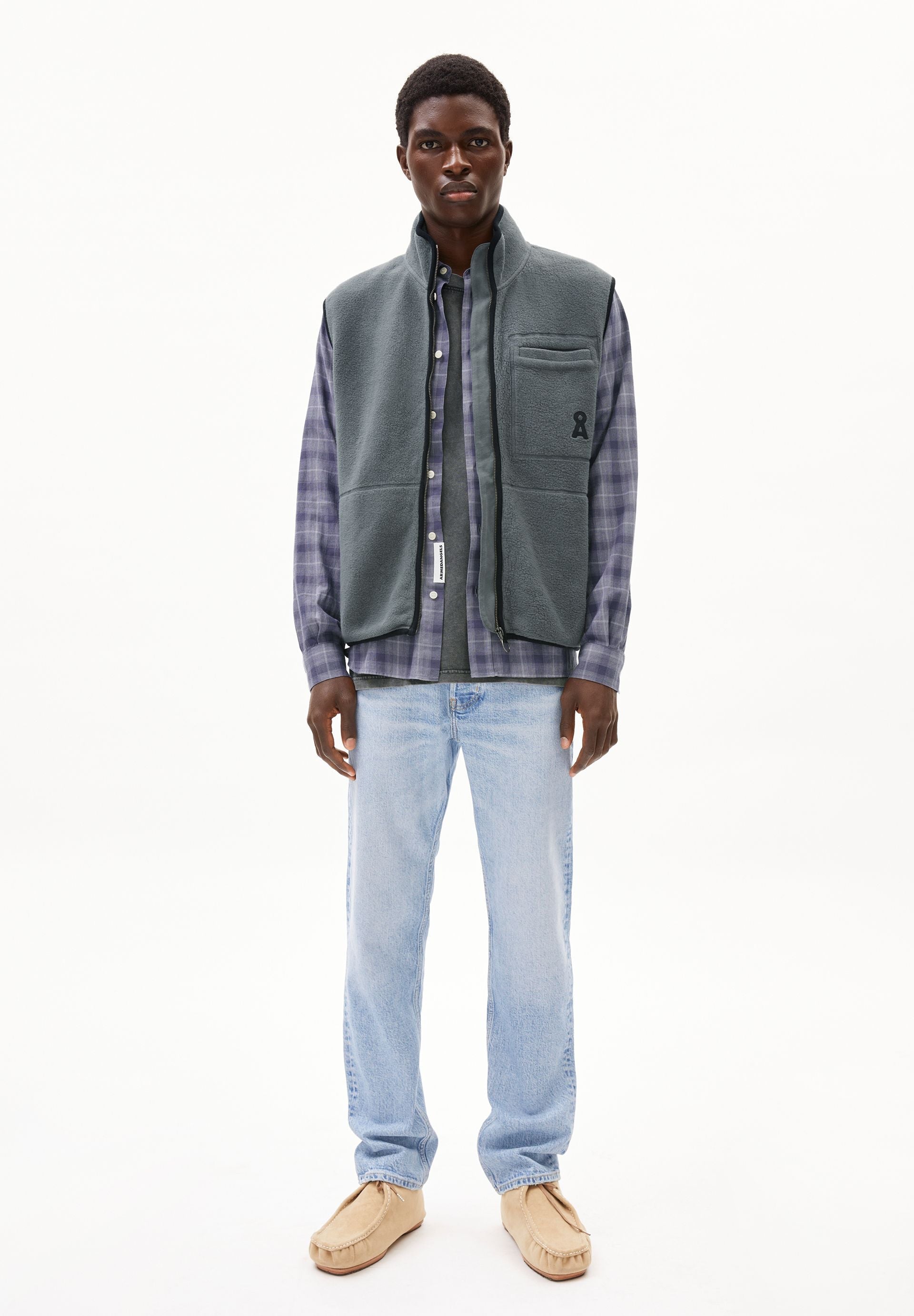 AABLEO FLEECE VEST | space steel