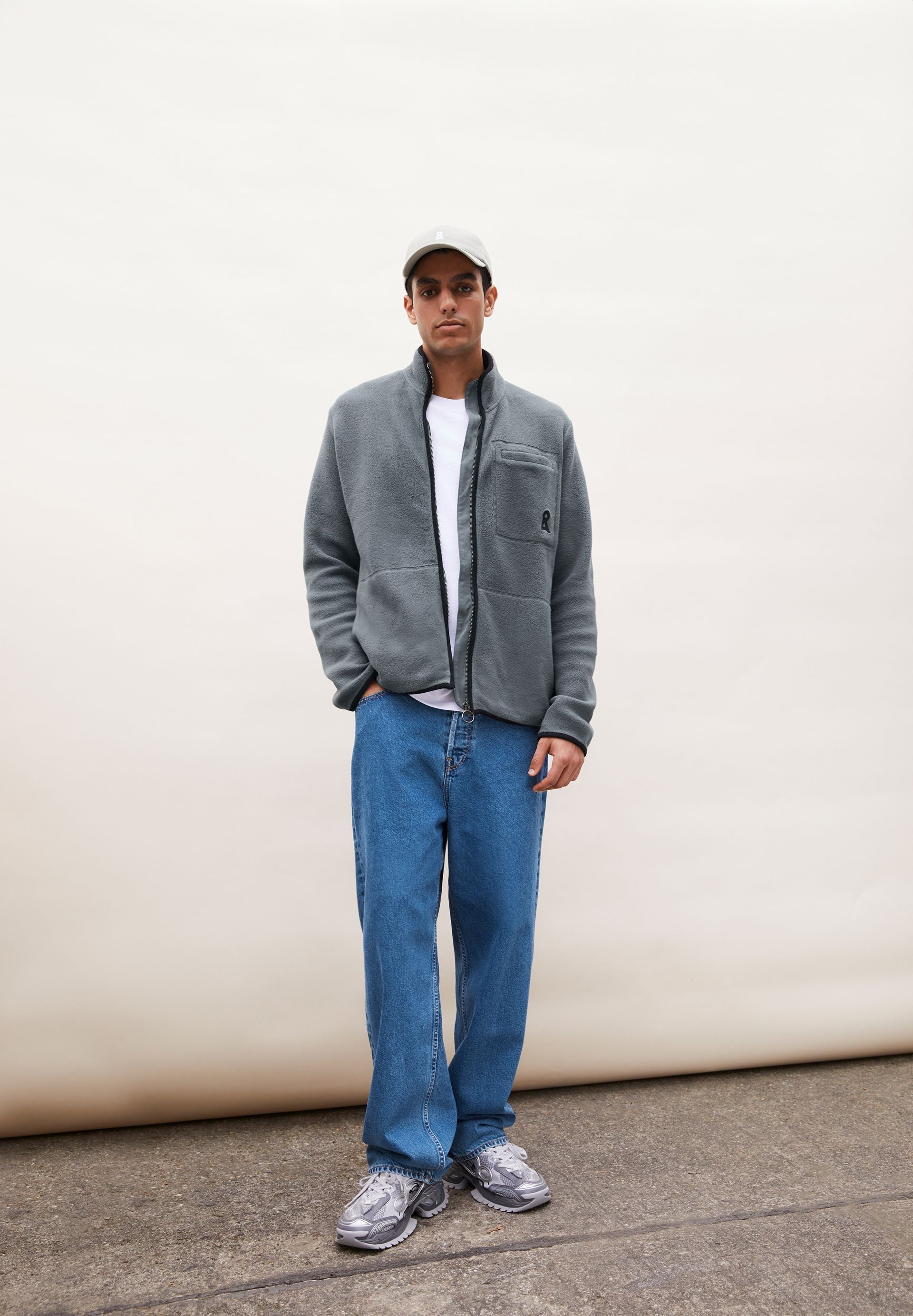 AABLEO FLEECE JACKET | space steel
