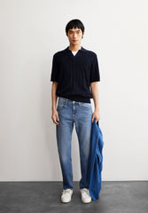 AARVEN STRICKPOLOSHIRT | night sky