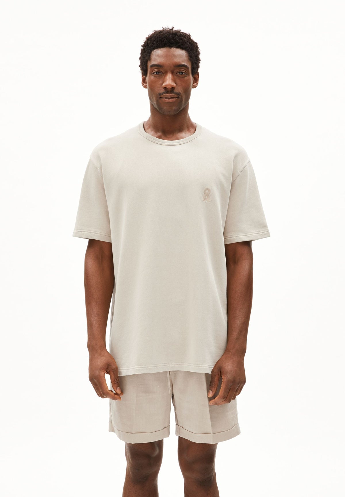 AADRU SWEAT GMT DYE | sand stone washed