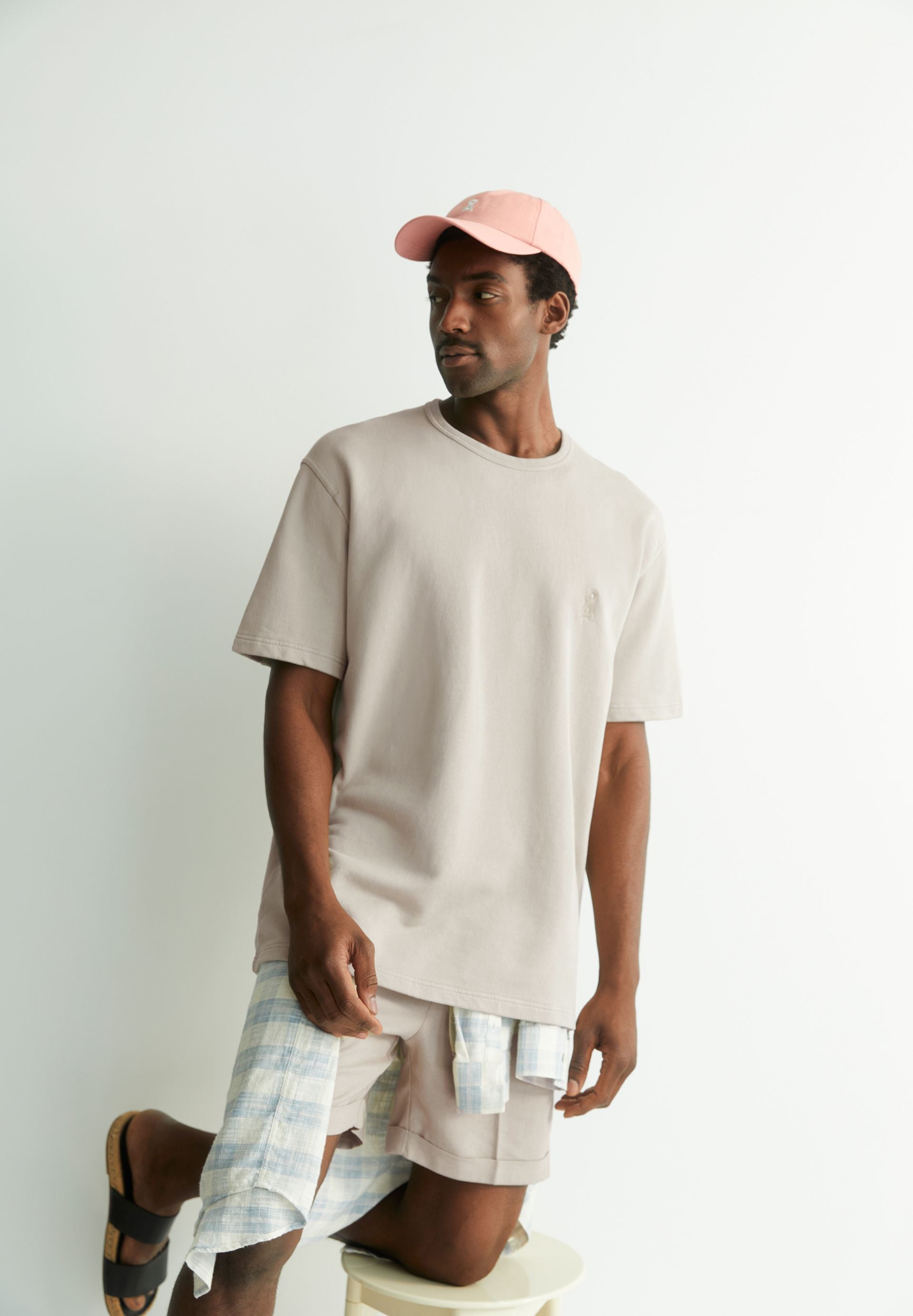 AADRU SWEAT GMT DYE | sand stone washed