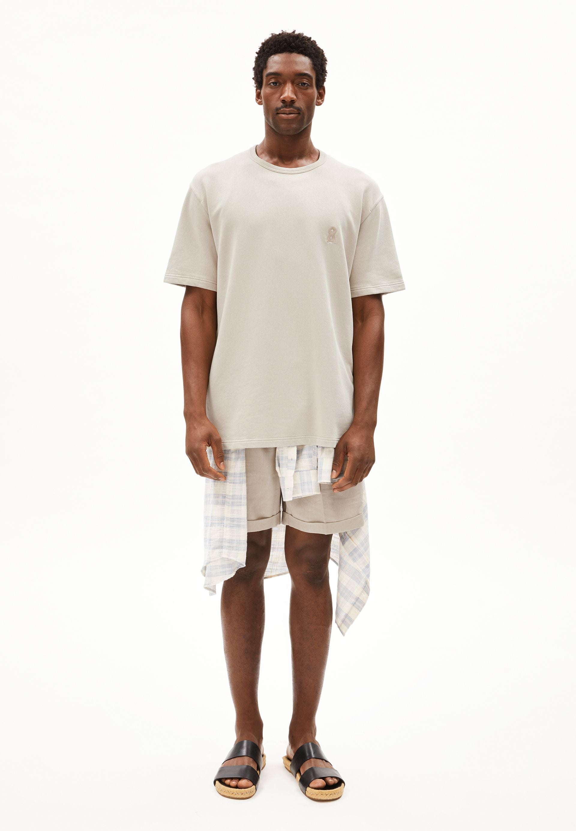 AADRU SWEAT GMT DYE | sand stone washed