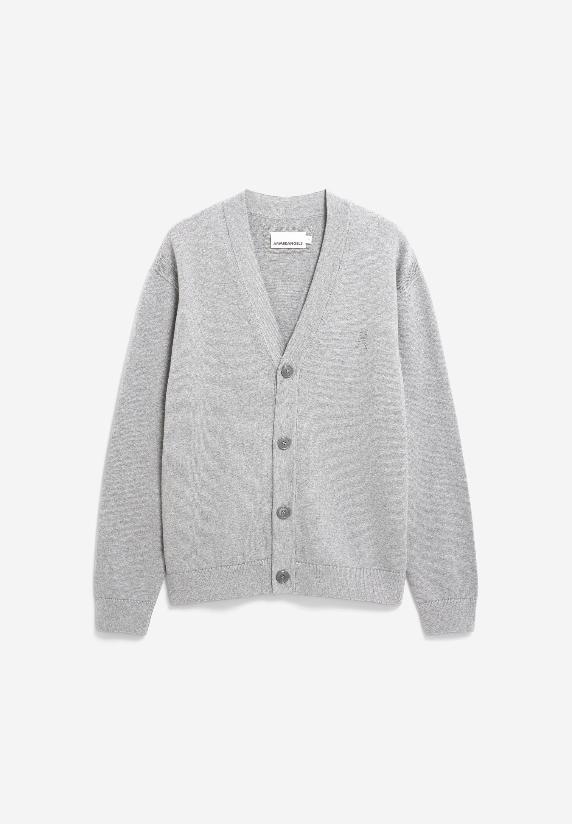 AANATOL STRICKJACKE | silver melange