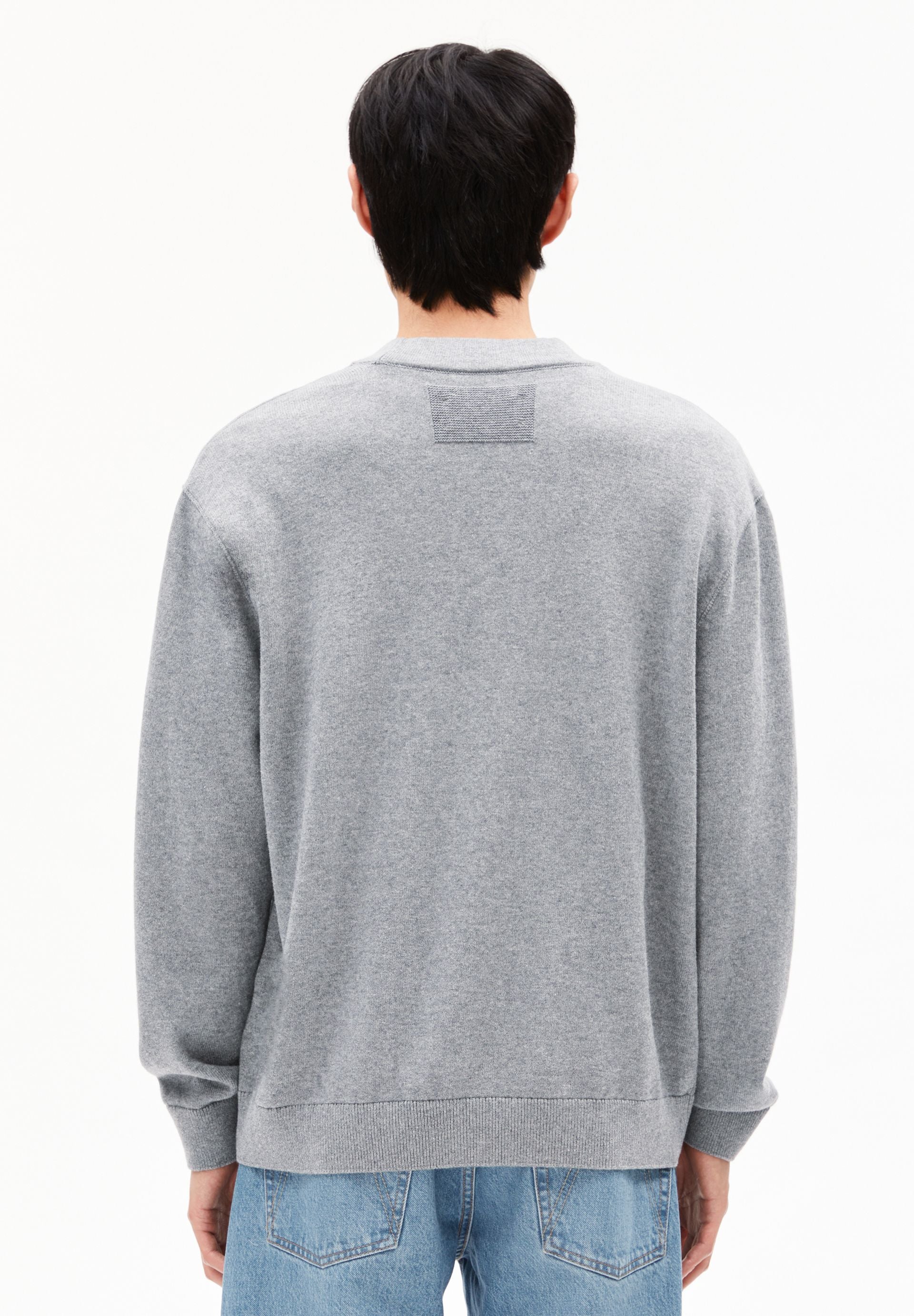 AANATOL STRICKJACKE | silver melange