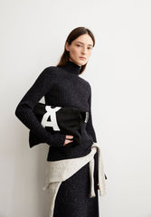 ALAANIA TWEED | black-oatmilk