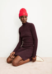 ALAANIA TWEED | dark cranberry