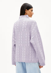 AAORI VANISE STRICKPULLOVER | oatmilk-frozen lavender