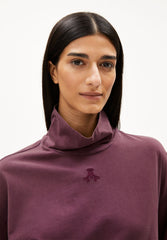 AIDINAA GMT DYE LANGARMSHIRT | dark cranberry