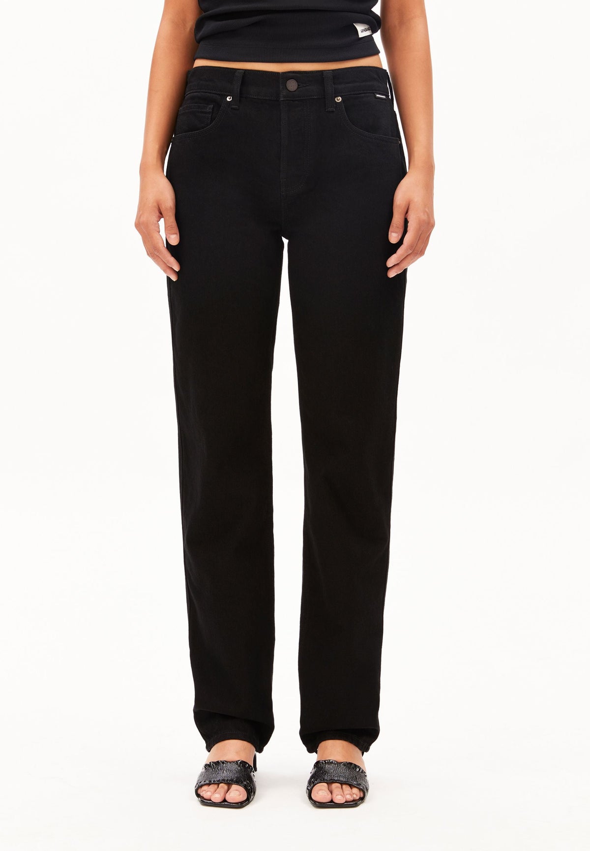 AAVELINE MID WAIST STRAIGHT JEANS | bondone