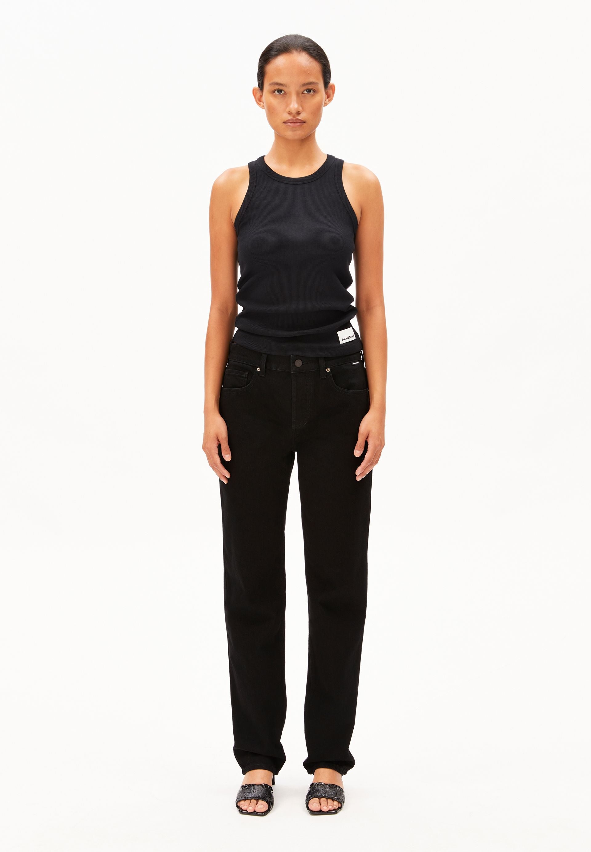 AAVELINE MID WAIST STRAIGHT JEANS | bondone