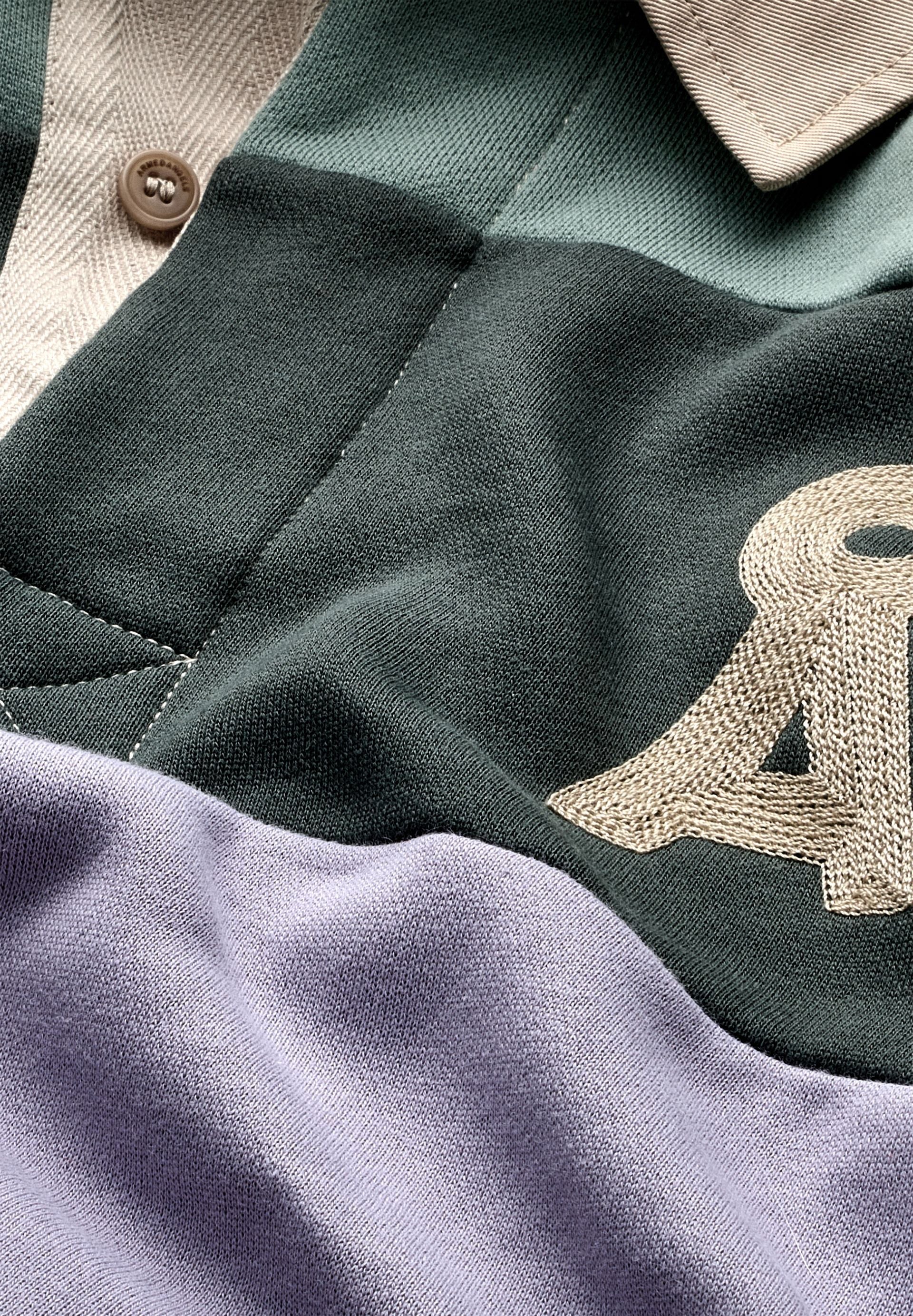 AADRU LS RUGBY FLEECE SWEATSHIRT | mystic swamp-steel melange