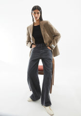 AALTHEA MID WAIST BARREL JEANS | corno