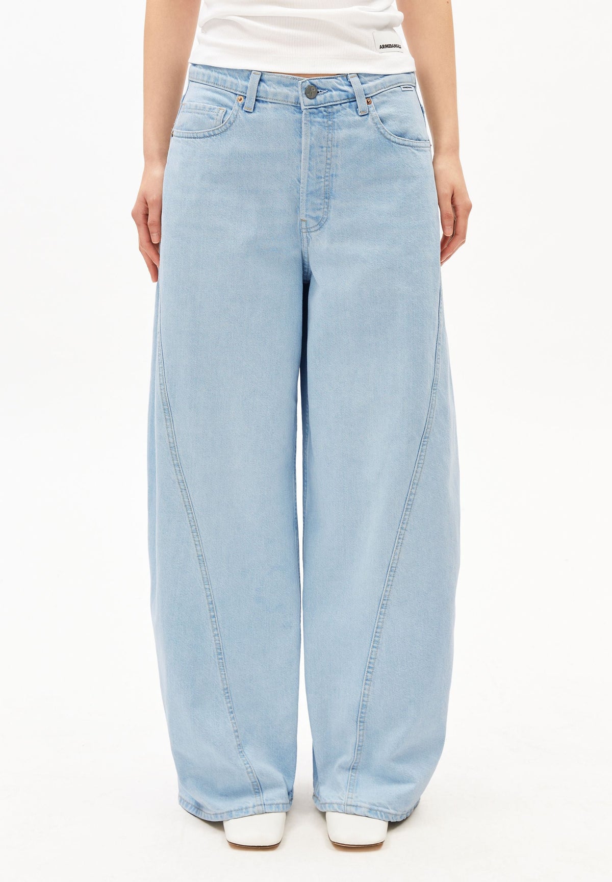 AALTHEA MID WAIST BARREL JEANS | barrea