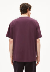 AADRU Å ZICK ZACK T-SHIRT | dark cranberry