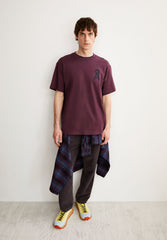 AADRU Å ZICK ZACK T-SHIRT | dark cranberry