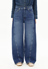 AALTHEA MID WAIST BARREL JEANS | fade