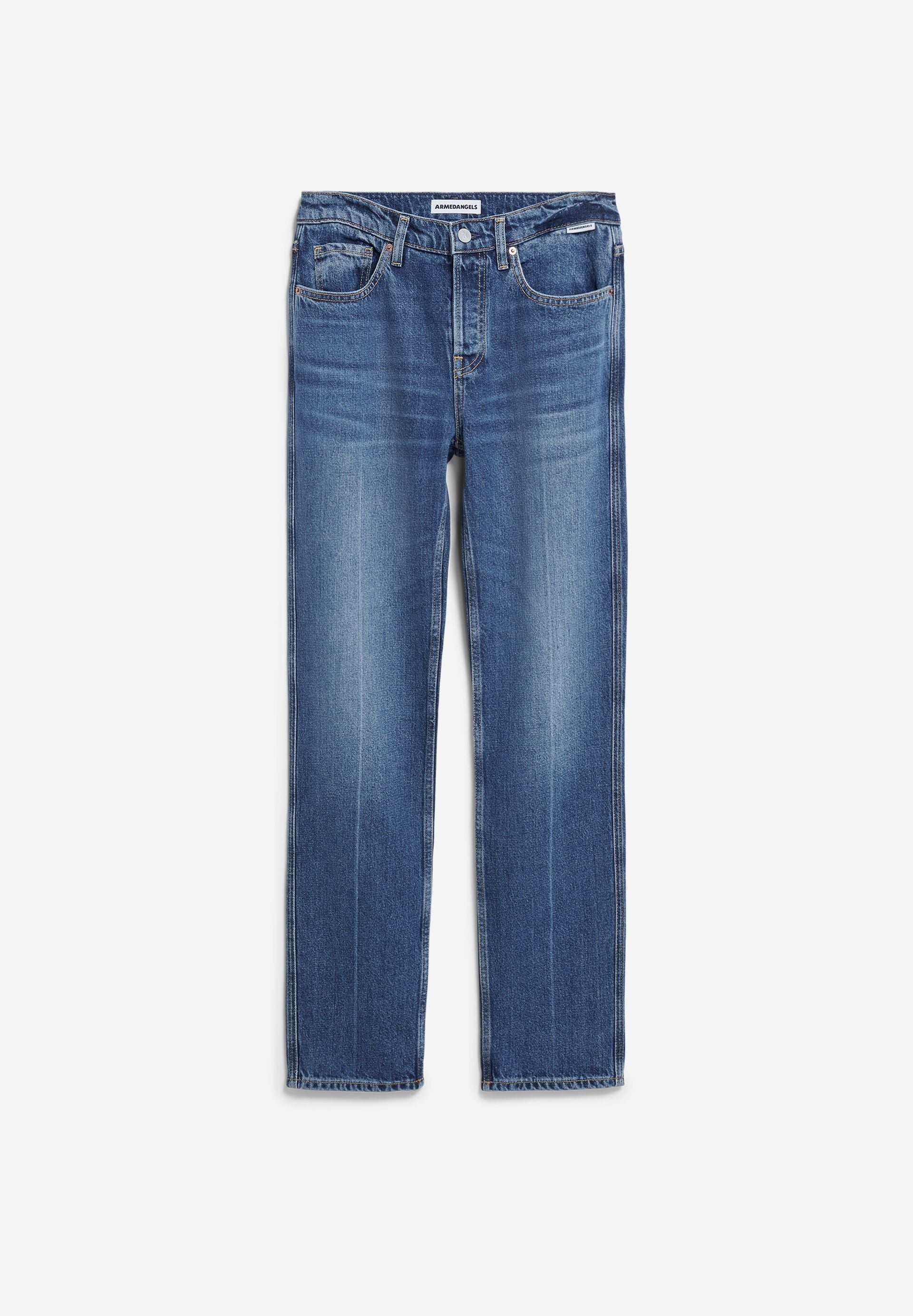 AAVELINE MID WAIST STRAIGHT JEANS | fade