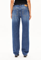 AAVELINE MID WAIST STRAIGHT JEANS | fade